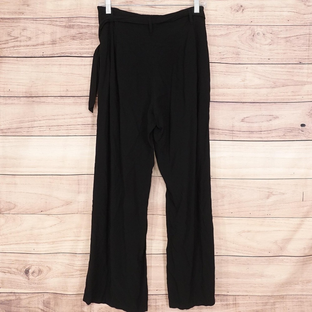 Banana Republic Pants Womens 4 Black Flowy Crepe Belted Dress Pants 29x27.5 - Picture 6 of 10
